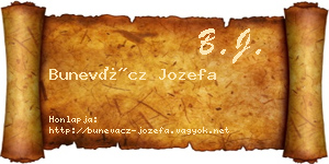 Bunevácz Jozefa névjegykártya